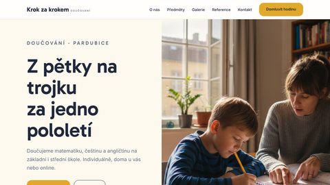 Ukázkový web — doučování