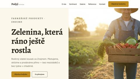 Ukázkový web — farmářské produkty