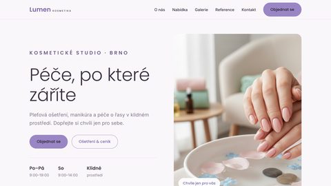 Ukázkový web — kosmetika