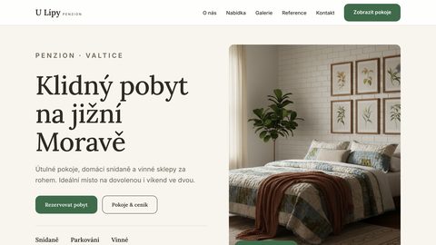 Ukázkový web — penzion