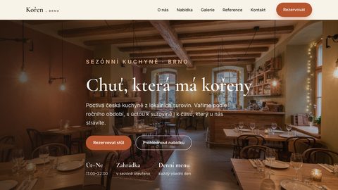 Ukázkový web — restaurace