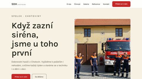 Ukázkový web — spolek