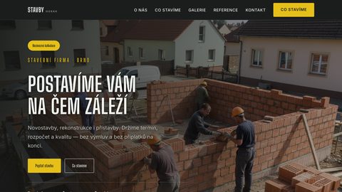 Ukázkový web — stavební firma