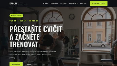 Ukázkový web — osobní trenér