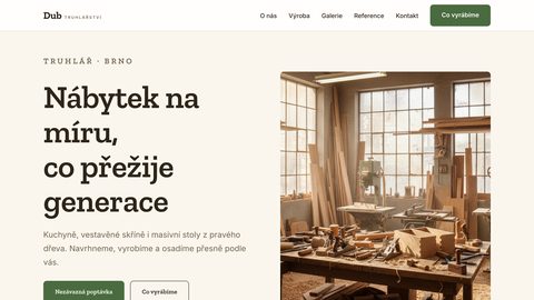Ukázkový web — truhlář